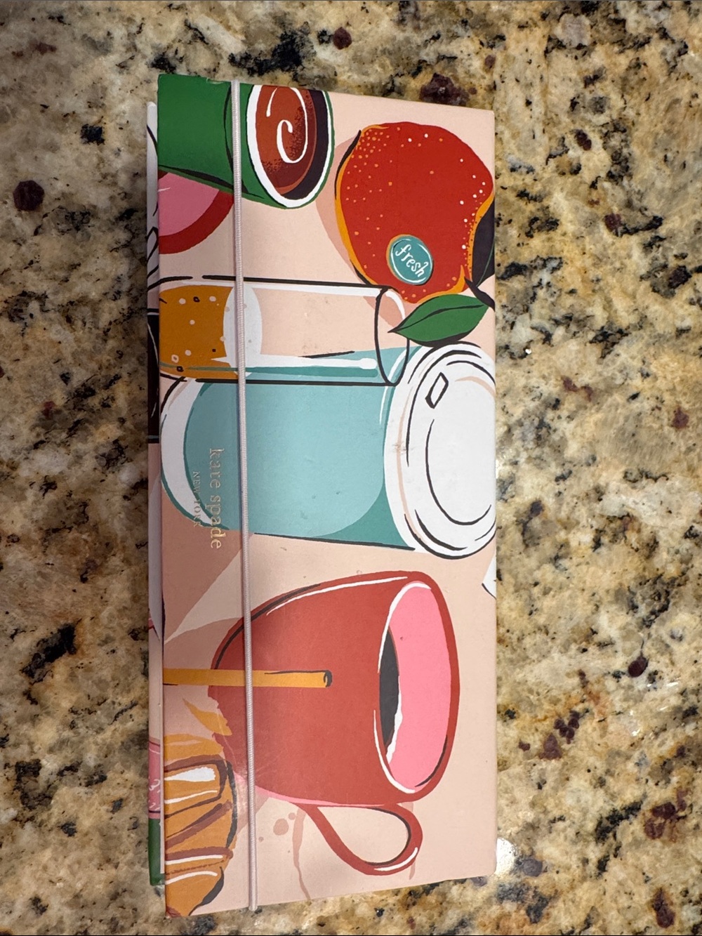 kate spade Multicolor Illustrated Drink & Fruit Foldover notes